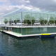 A rendering of the floating dairy farm